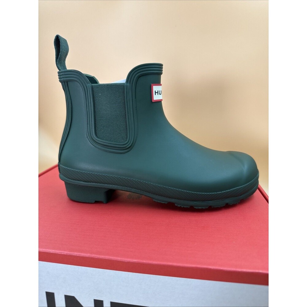 Hunter Original Chelsea Women's Waterproof Ankle Rain Boots, Green Size 6 - Picture 6 of 16